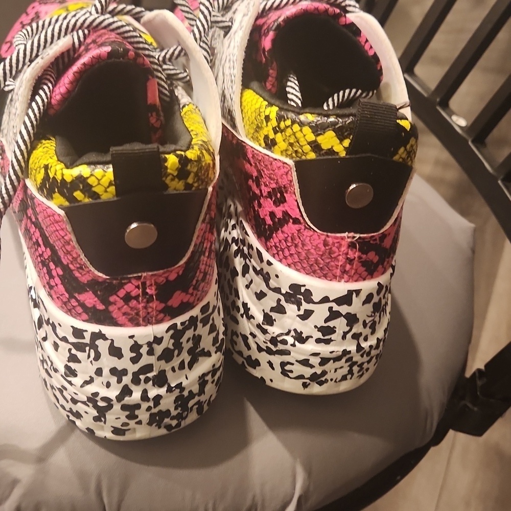 Yoki Stylish Women's Sneakers - Pink and Yellow - Picture 3 of 6